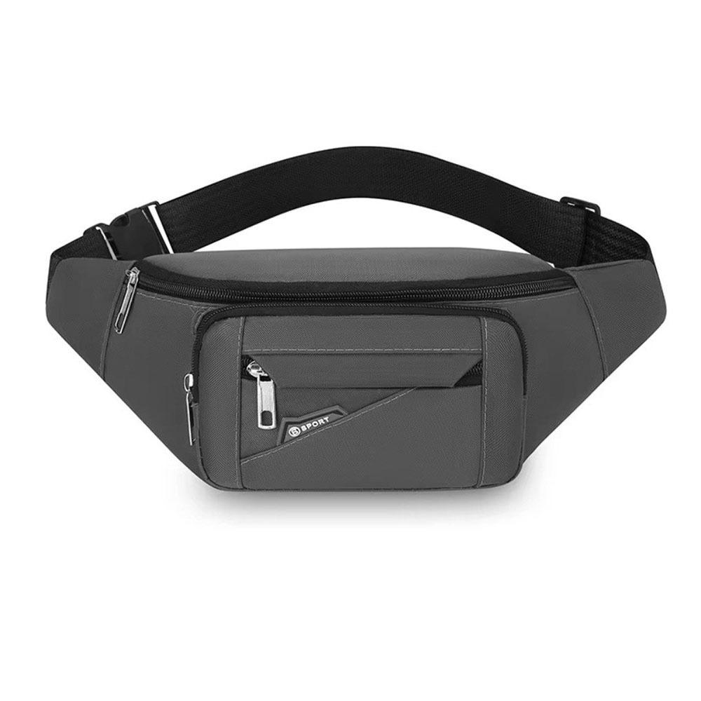 

Fashion Nylon Men s Chest Bag Waterproof Anti-theft Waist Bag Large-capacity Wear-Resistant Shoulder Bag Unisex сірий