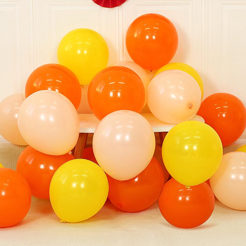 Orange and Black Halloween Balloon Decor Set: Halloween Scene Arrangement Items