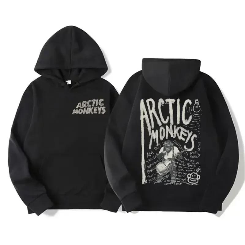 Men's retro rock Arctic monkey hooded sweatshirt hooded sweatshirt with music album patternHip Hop large retro hooded sweatshirt