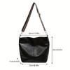 European & American Fashion Women's Retro PU Leather Shoulder Crossbody Bucket Bag
