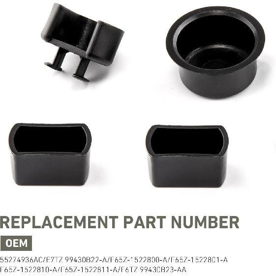 WZP 4PCS Tailgate Bushing Kit, ABS Tail Gate Shock Kit, Tailgate Hinge Pivot Bushing, Replace for E7TZ99430B22A F6TZ99430B23AA, Compatible with Dodge