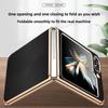 Gold and Silver Frame Electroplated PU Leather Phone Case for Samsung Z Flip 7 6 5 Flip6 Flip5 Flip4 Flip7 Protective Cover