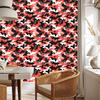 Red and Coral Military Camouflage Wallpaper for Living Room and Bedroom 50x1000
