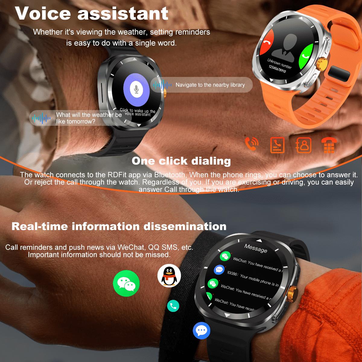 2024 Новые NFC-часы F7 Ultra Bluetooth Call Smart Watch Мужские AMOLED-экраны — фото 4