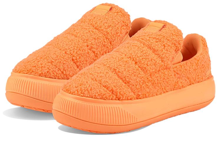 Women's Sneakers Puma Wmns Suede Mayu Slip-On 'Teddy - Neon Citrus'