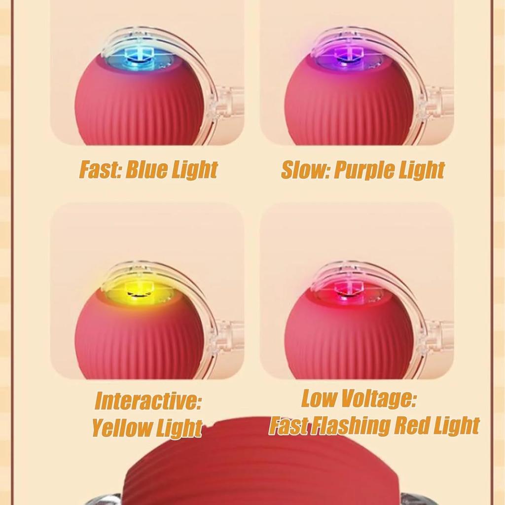 2PCS Smart Motion Pet Ball - Fur Buddy Friends (Red+Blue)