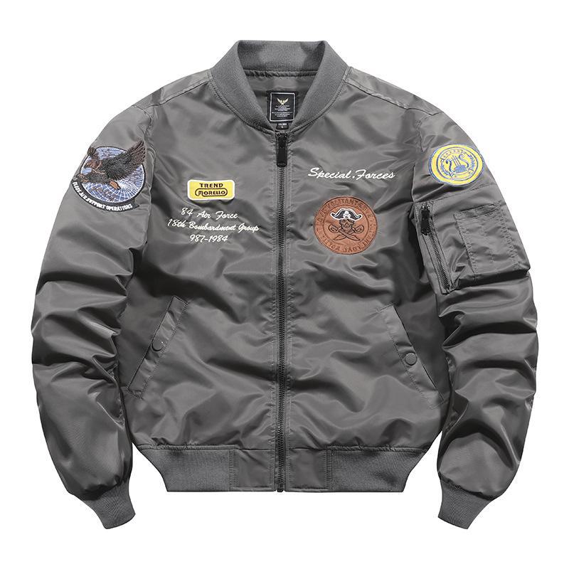 Men's MA1 Air Force Flight Jacket: Spring/Autumn Baseball Collar Workwear Coat