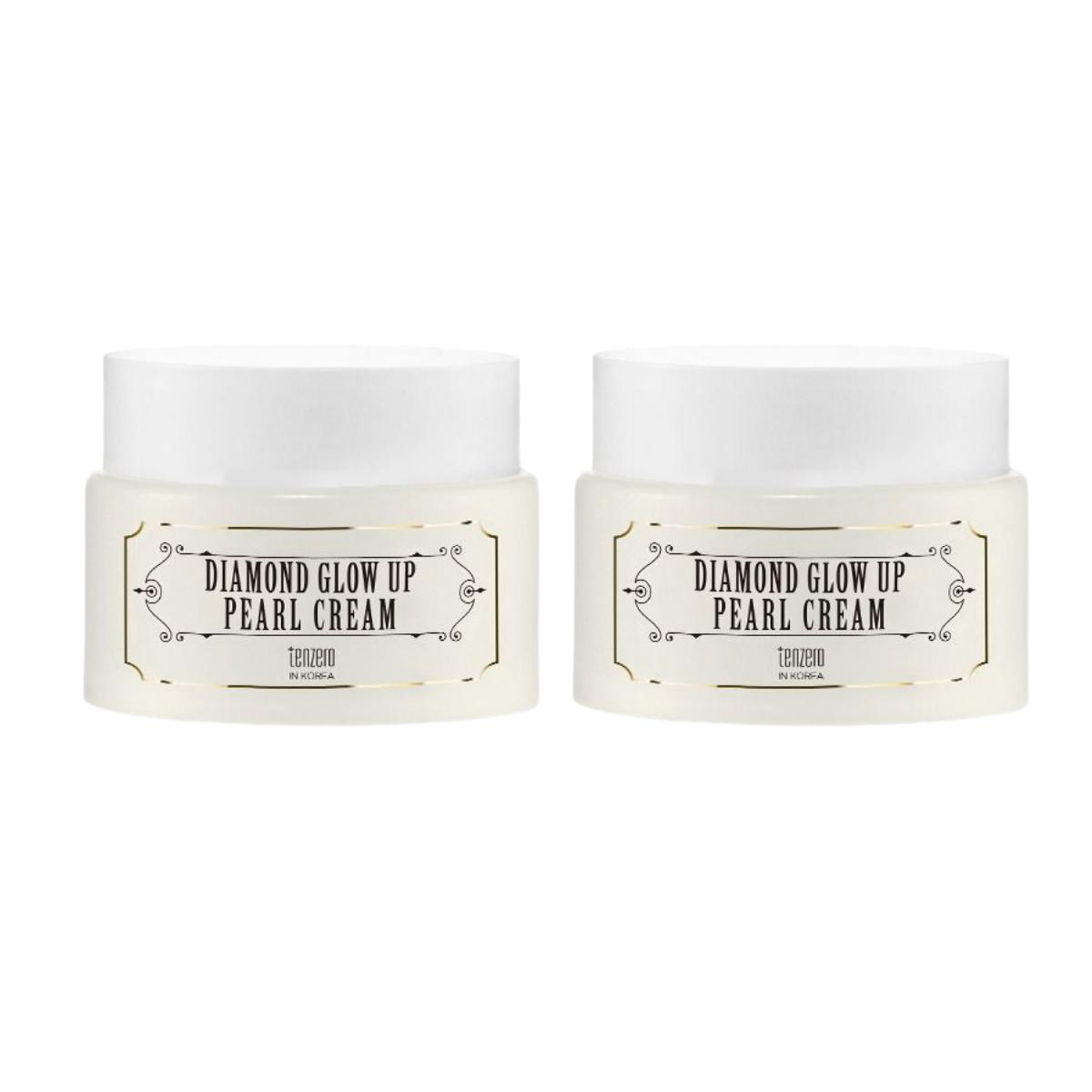 Tenzero Diamond Glow Up White Radiance Cream Instant Brightening & Tone-Up Skin Illuminator 80g (Pack of 2)