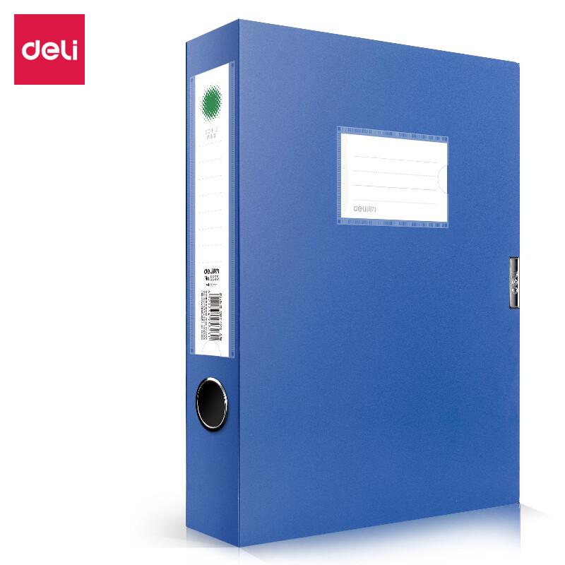 Deli A4 Plastic Velcro File Box - 6 Pack