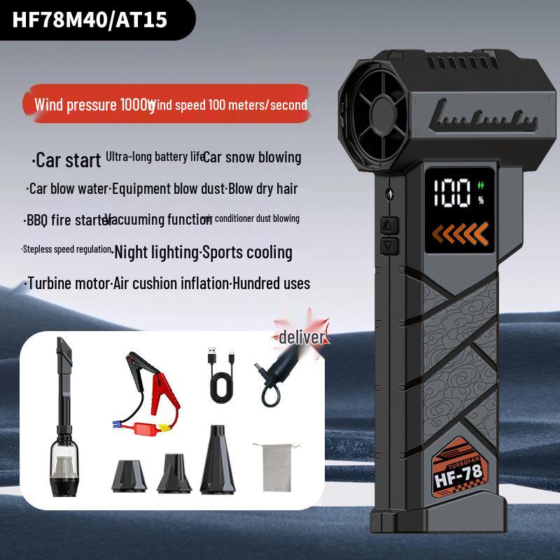 

Беспроводной ручной турбовентилятор и автомобильный пылесос Hurricane - Супермощная уличная воздуходувка 240*80*50