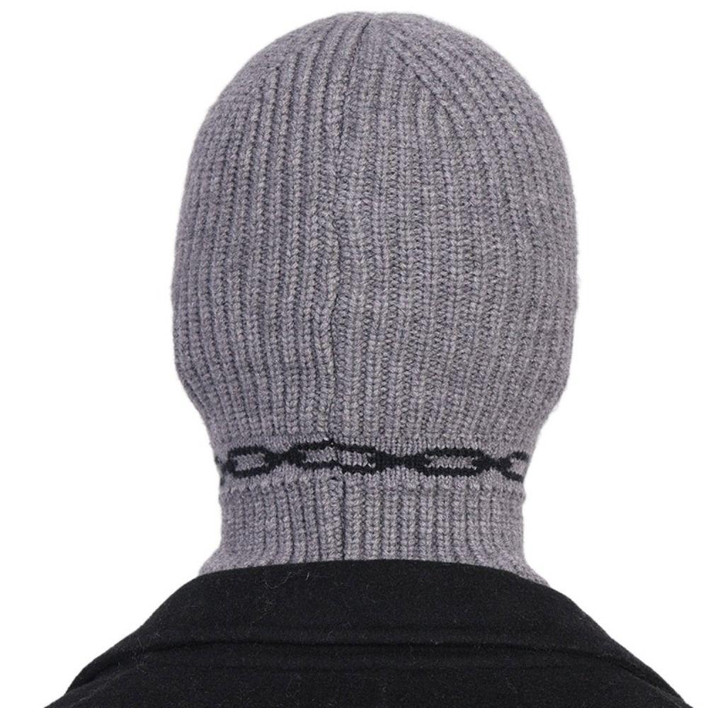 Wool Knitted Skullies Keep Warm Winter Beanie Hat Fashion Balaclava Hat Outdoor