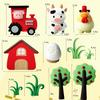 Farm Animal Cake Topper Farm Cow Cake Topper Cartoon Animal Cake Topper Farm Tractor Cake Topper Farm Animal Themed Party