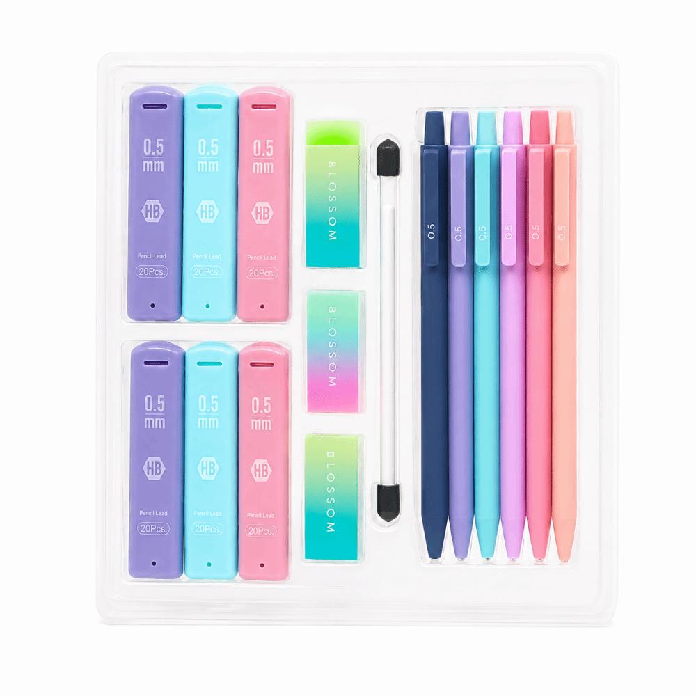 16pcs 0.5/0.7mm Mechanical Pencil Set HB Drafting Pencils Kit Automatic Pencils School Office