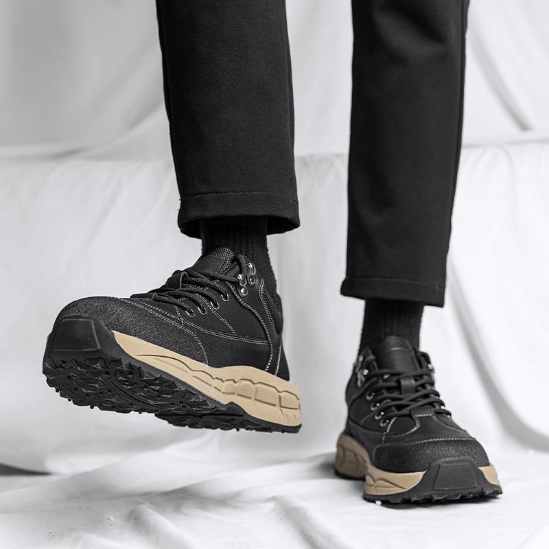 2024 Nieuwe Echte Leren Casual Schoenen Heren Outdoor Oxfords Heren Bergschoenen Heren Comfort Sneakers Hardlopen Tenis Masculino
