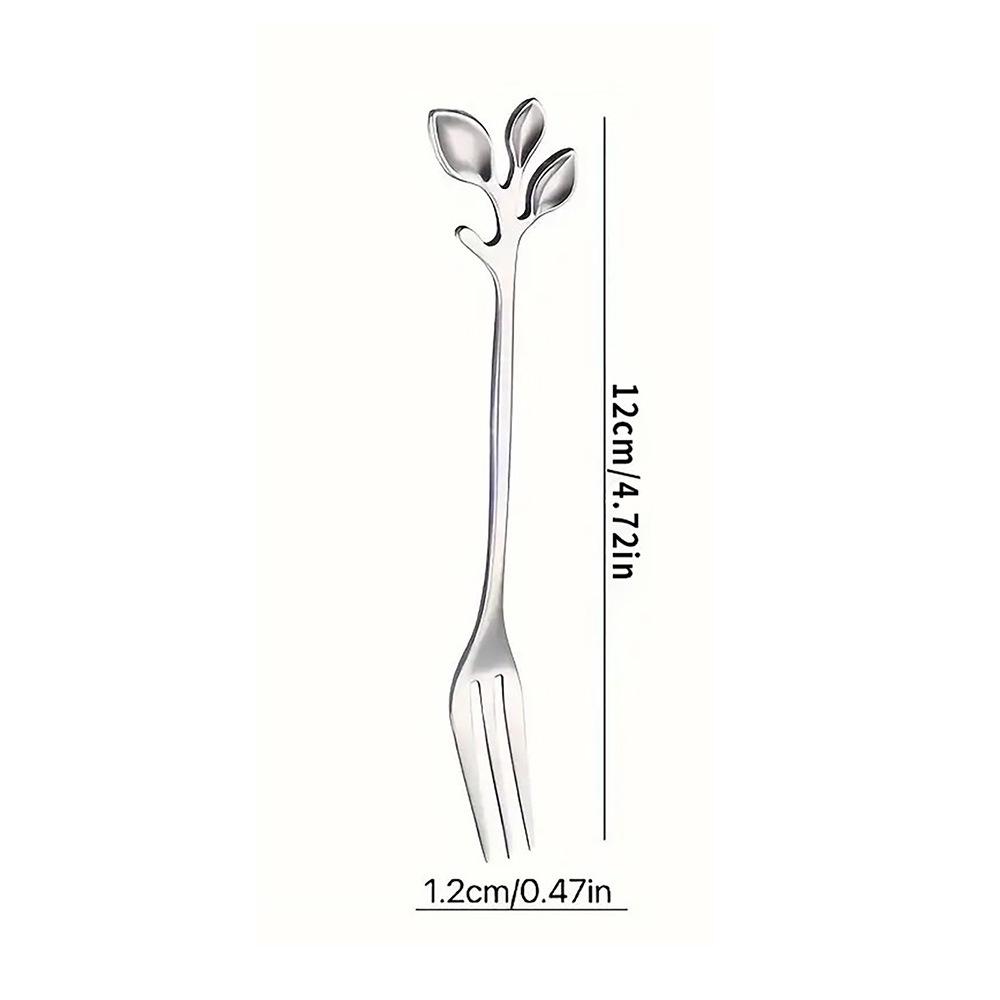 Stainless Steel Leaf Coffee & Dessert Spoon Set