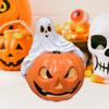 Halloween Pumpkin Ghost Figurine Resin Spooky Cartoon Ghost Statue Sculpture Home