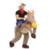Adult Gray Horse Riding Inflatable Costume, Funny Party Inflatable Costume