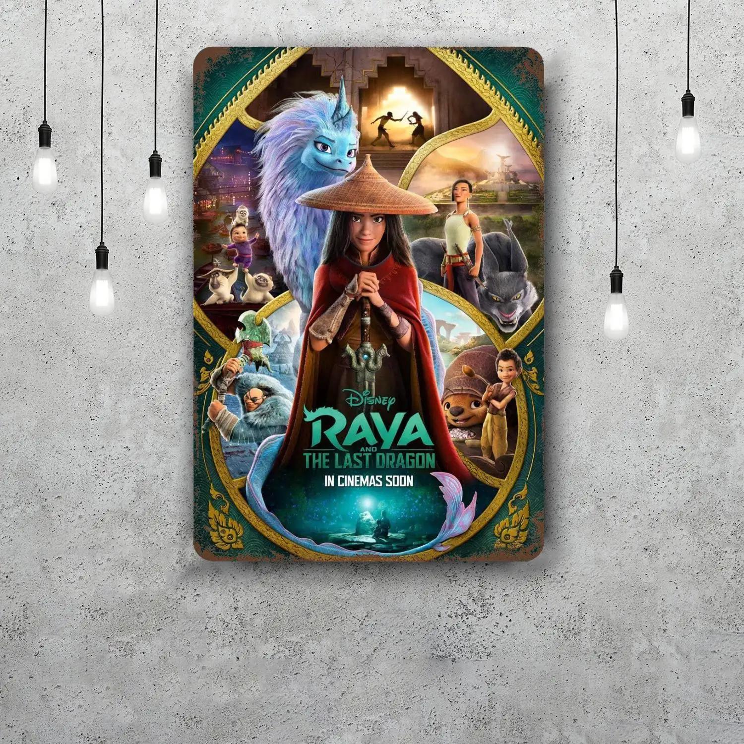 

MINISO Raya and the Last Dragon Decor Vintage Metal Signs Tin Signs Captain Poster Decor for Bar Pub Cave Wall Decoration 20x30cm（7.8x11.8inch）