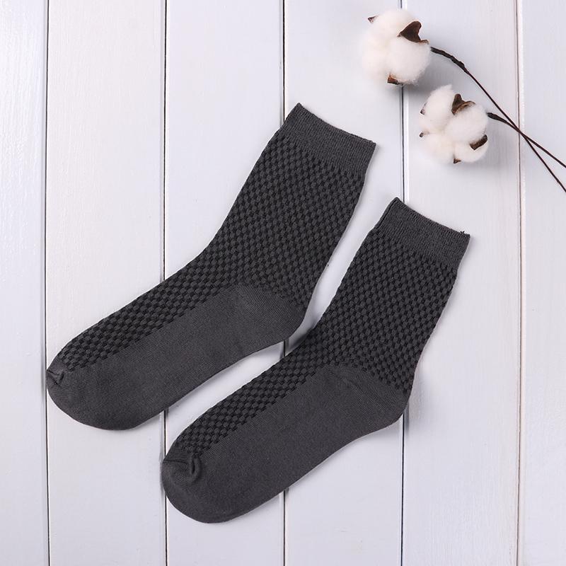Men's Bamboo Fiber Business Socks Male Breathable Compression Long Socks Casual Sock Plus Size EU 39-44