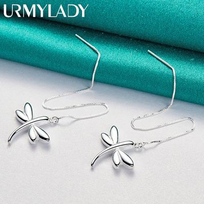 925 Sterling Zilveren Libellen Oorlijn Oorbellen Voor Vrouwen Charm Sieraden