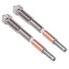 2PCS Bimetal Nozzle Replacement for QIDI Q2 Q2C 3D Printer 0.6mm Hardened Steel Nozzle with Ceramic Throat Tube High