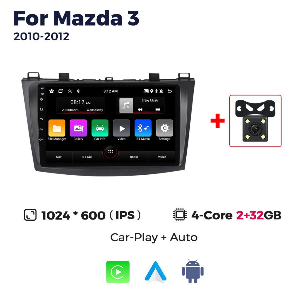 4Core Android Car Radio For Mazda 3 2010 2011 2012 2013 Multimedia Video Player GPS BT Carplay Auto Stereo 2din Head Unit Wifi