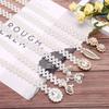 Thin Narrow Style Pearl Waist Chain Pearl Beads Rhinestone Decor Strap  Dress Matching Decor