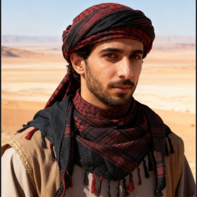 Baumwoll-Camouflage Arabisches Kopftuch & Outdoor-Schal Gesichtsmaske - Herren Jacquard Quadratischer Schal