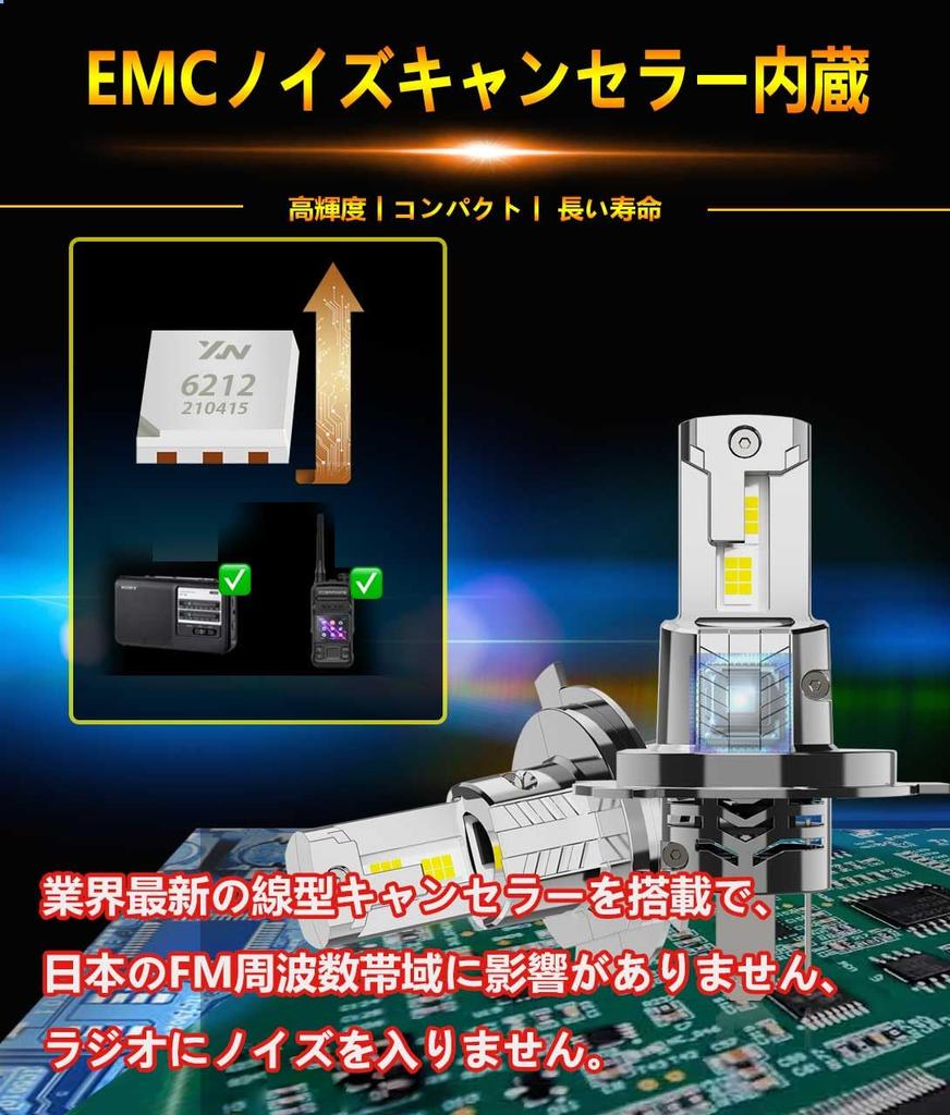 Plated WENLE Super Stealth H4 Led Headlight Bulb Switching Compatible with New Vehicle Inspection Smaller Than Halogen 7 Times Brighter Explosive