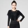 Damen Line Dance Tops Samba Party Latein Shirt Sommer Erwachsene Frauen Tanz Langarm Tops Performance Praxis Kleidung