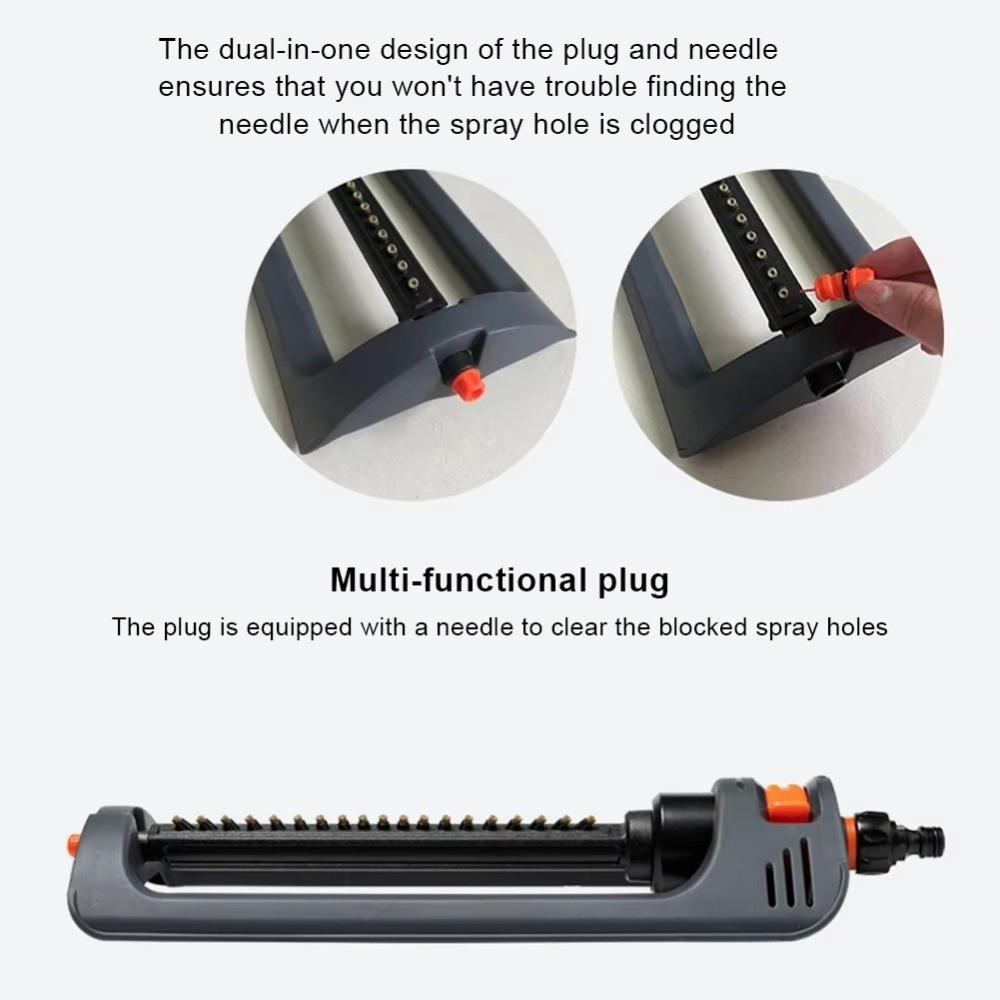 4 Modes Oscillating Sprinkler 19 Hole Nozzles Water Sprayer  Garden Watering