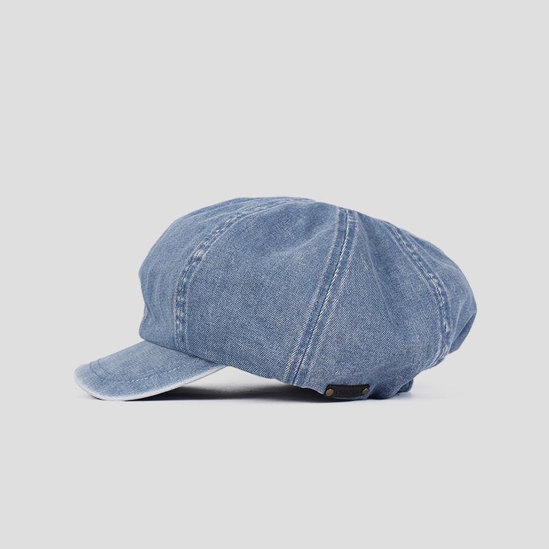 Dámská čepice Baret Denim Newsboy Flat Oversized Baggy