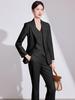 Women's High-End Pink Suit Set: 2025 Spring/Autumn Professional Vest for Management Workwear