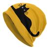 Funny Cartoon Black Cat Skullies Beanies Caps For Unisex Women Unisex Streetwear Winter Warm Knit Hat Adult Bonnet Hats