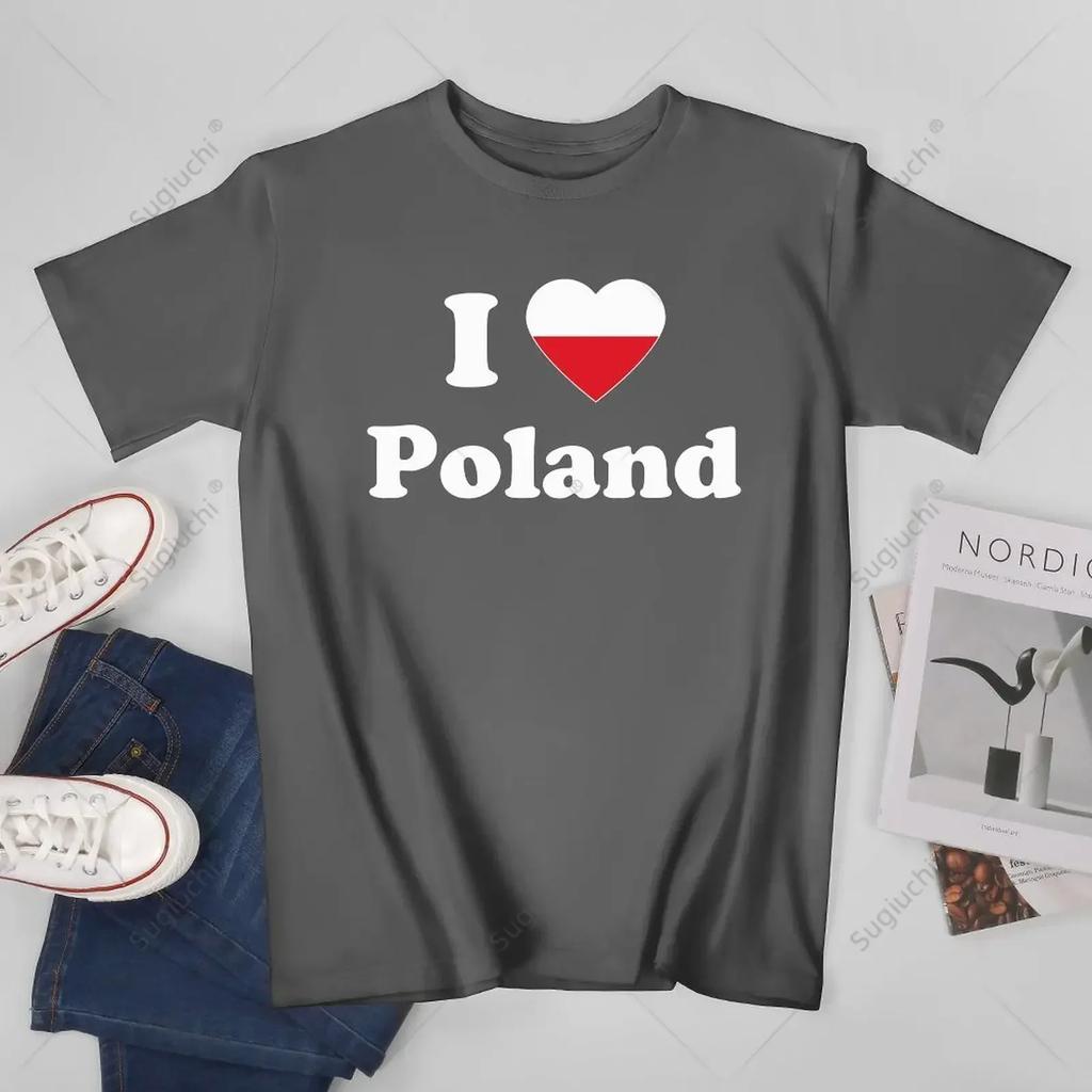 Unisex Unisex Ich liebe Polen Polska Ich liebe Polen Polnisches T-Shirt T-Shirts WoUnisex Jungen 100% Baumwolle T-Shirt