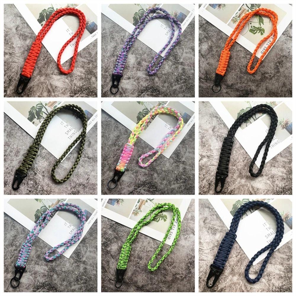Clip Metallica Cordino Paracord per Collo Corda di Paracadute Corda per Ombrello Portachiavi Alpinismo
