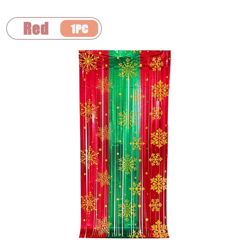 1-10PCS Christmas Snowflake Tassel Curtain Shimmering Foil Backdrop Sparkling Decor for Party Wedding Stage and Photography Prop
