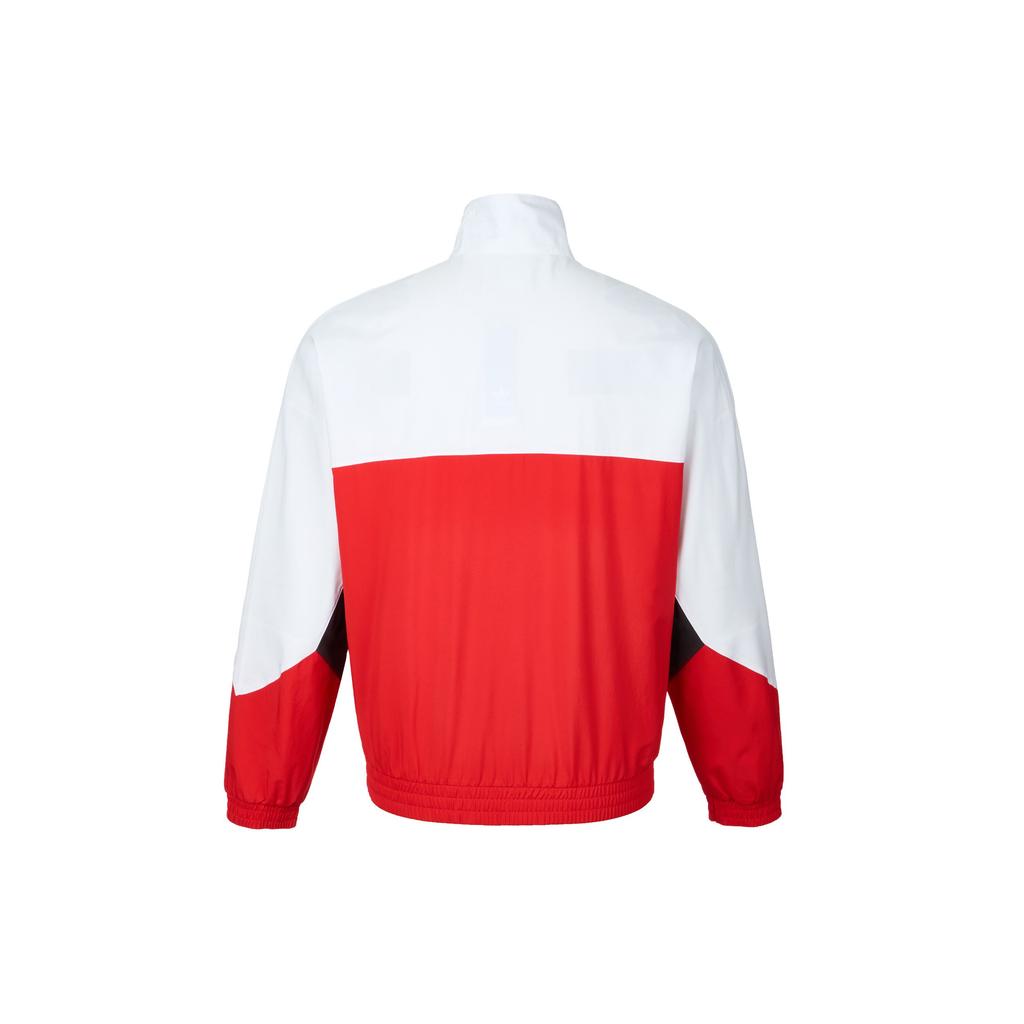 adidas Originals Logo Stripe Sportivo Casual Collo Alto Largo Giacca con Zip Uomo Giacca Rosso Chiaro KA4549