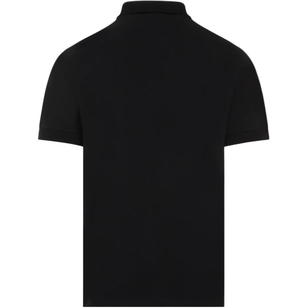 Stone Island Solid Color Straight Cut Short Sleeve Polo Shirt Men tops Black K1S1522002-SCS0017-V0029