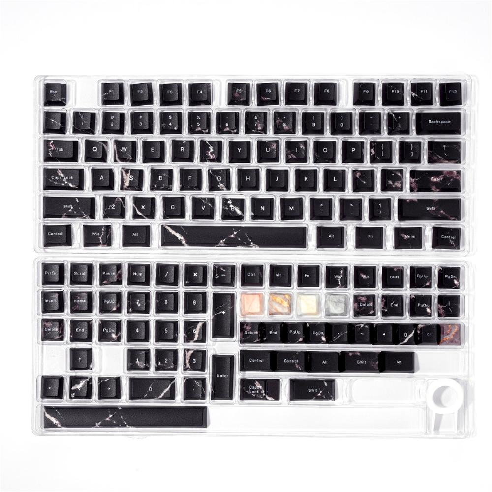 130 Keys Marble Theme Keycaps Cherry PBT 3.0 Autumn View Personalized Keycaps for Mx Switch Mechanical Keyboards
