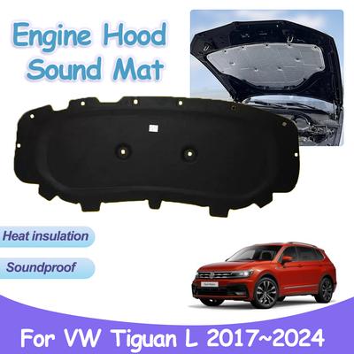 Pentru Volkswagen VW Tiguan L AD1 BW2 LWB 2017 ~ 2024 Capota motorului mașinii Pad de sunet izolație termică din bumbac accesorii interioare ignifuge