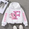 Stitch Hoodies Angel Letter A B C D E F Children Pullover Kid Casual Clothes Anime Kids Sweatshirts for Girl Boy Cartoons Tops