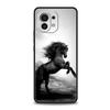 Animal Horse Phone Case For Xiaomi Mi 15 14 Pro 13 12 11 Lite 5G 10T 11T 12T 13T 14T Poco X6 X5 X4 X3 NFC F3 F4 GT Black Cover