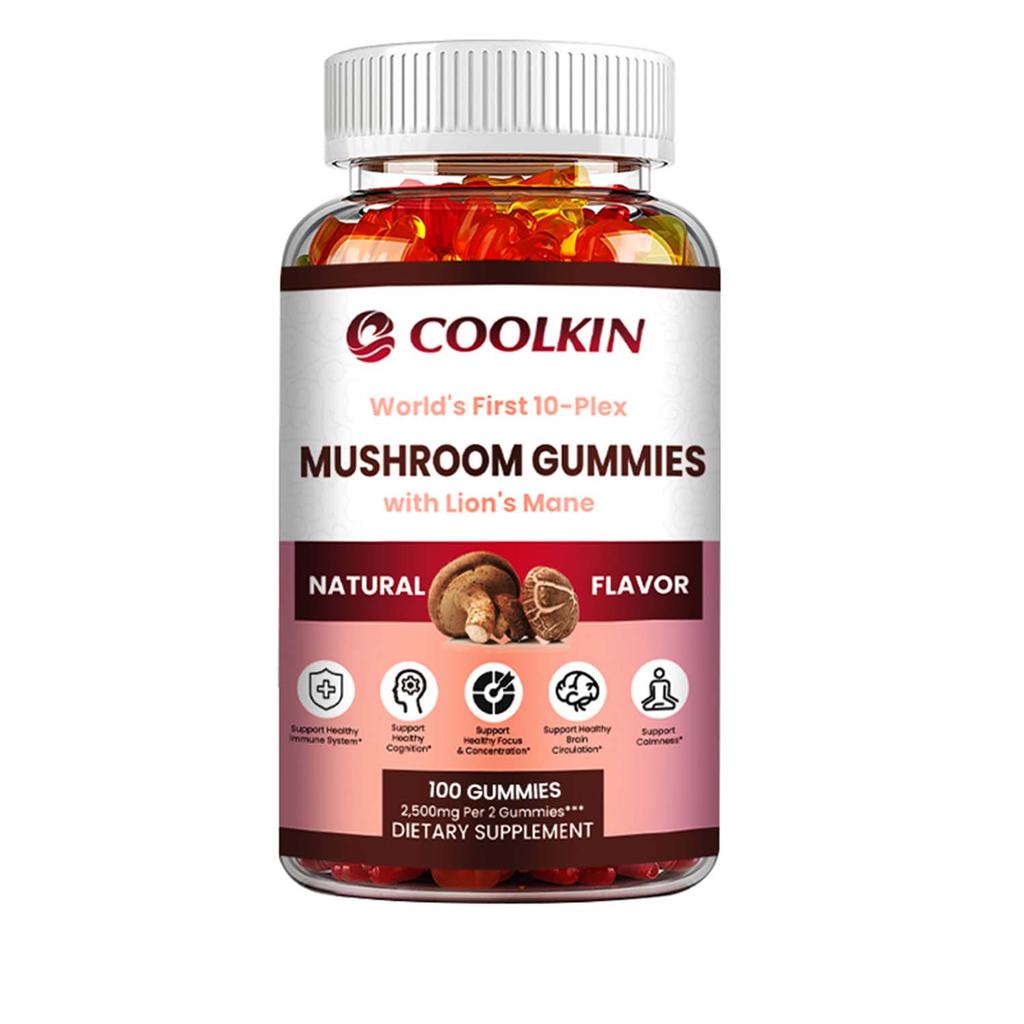Premium Mushroom Extract Gummies, Brain-boosting Nutritional Supplement, Immune System Enhancer, Stress Reliever.