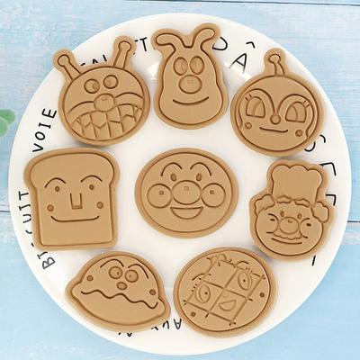 Set 8 Pezzi Anpanman Tagliabiscotti a Forma di Taglierino per Fondente Stampo per Biscotti in Plastica