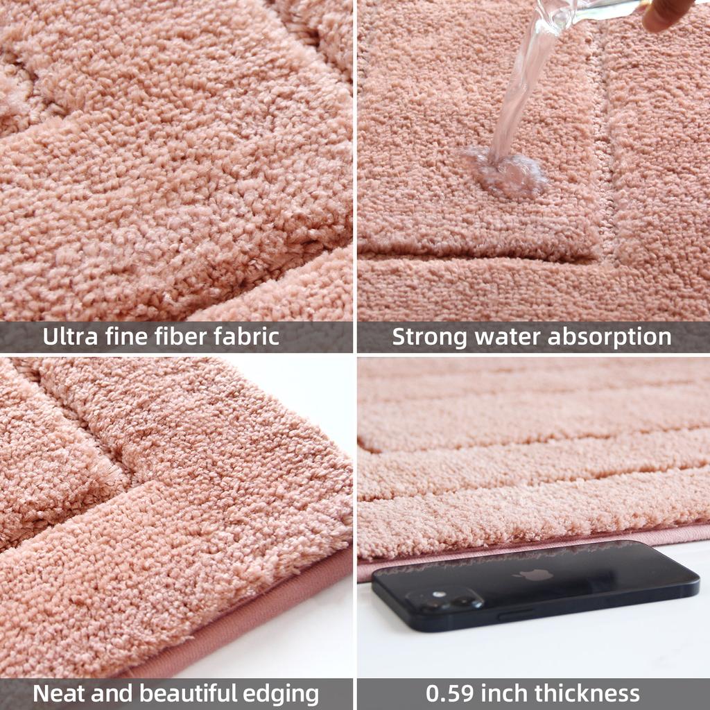 Soft Comfortable Thick Plush Floor Mat,Bathroom Floor Rug,Bedroom Carpet,Living Room Mat,Non-slip Rug,Water Absorption Anti-Slip