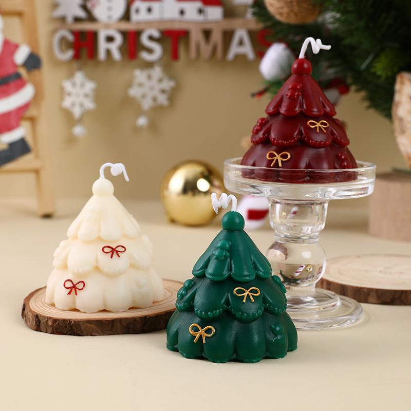 Ins Christmas Tree Aromatherapy Candle Christmas Festival Gift Companion Hand Gift Home Decor Atmosphere Party Decoration