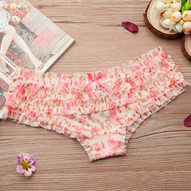 Cute Lace Low Waisted Panties with Mesh and Sexy Women's Panties