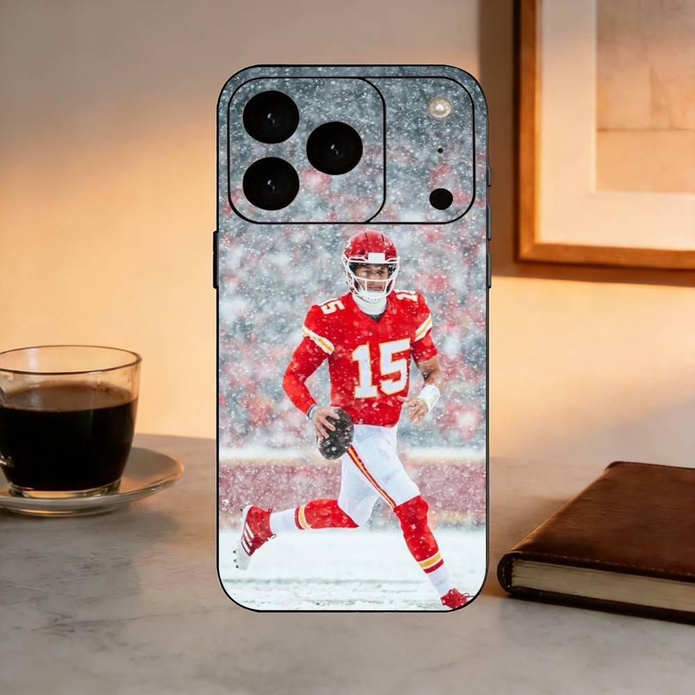 American Football P-Patrick M-Mahomes Phone Case For iPhone 17, 16,15,14,13,12,11 Plus,Pro Max, Others Soft Black Cover