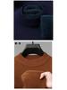 Men's 2024 Fleece-Lined Semi-High Neck Sweater - Warm, Thick Knit Winter Base Shirt